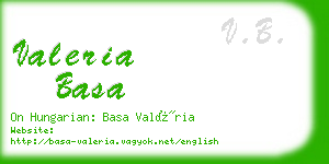 valeria basa business card